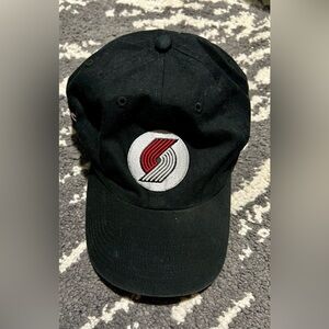 Portland Trailblazers NBA Rip City 47 Black Cap with White Logo Adjustable OSFA